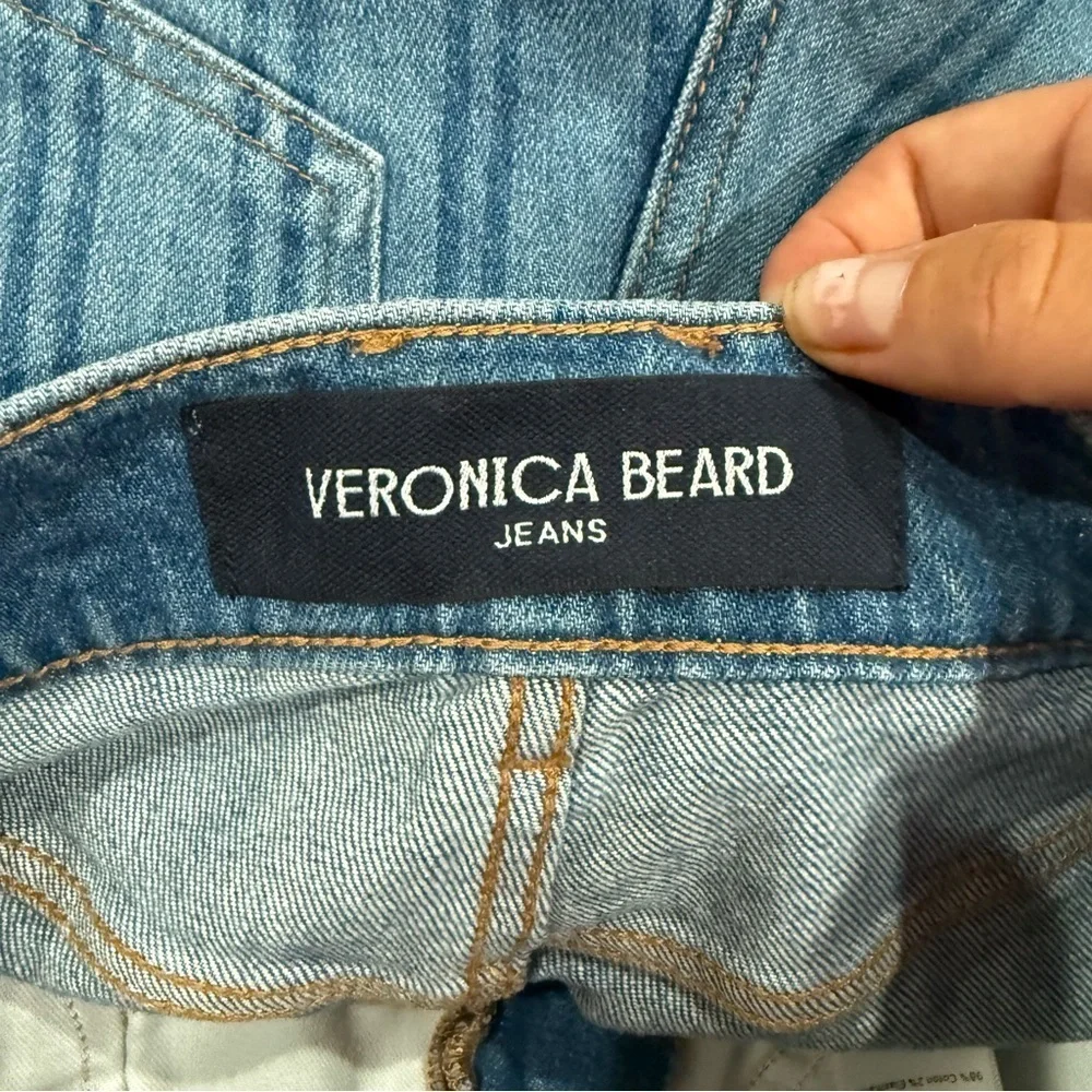 NWT Veronica Beard Jeans Crosbie Wide Leg Loafer in Sapphire Stripe Blue
